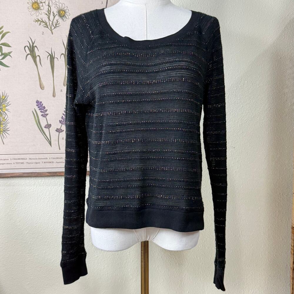 Y2k Metallic Striped Sheer Top Indie Sleaze Fairy Grunge Trashy McBling XS-M L